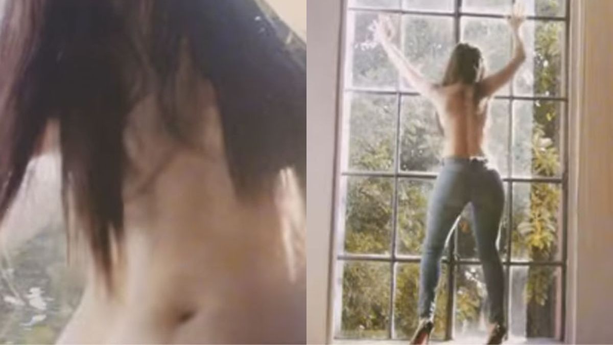 Natalia Oreiro en toples y tanga para vender sus jeans (Video)