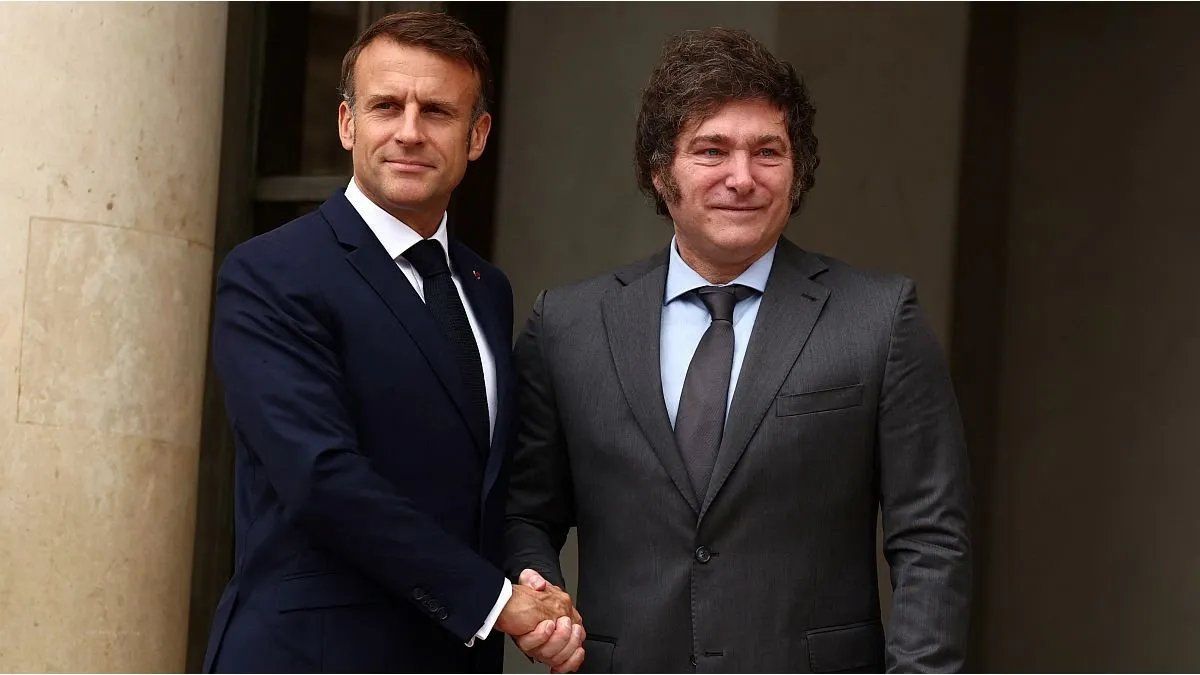 Javier Milei y Emanuele Macron. Argentina Week tendrá su edición en Francia.&nbsp;