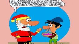 Papá Noel tiene un problema permanente con la Argentina.