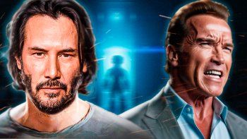 Keanu Reeves y Schwarzenegger juntos.Edit: Matías Ojeda para U24. Keanu Reeves y Schwarzenegger juntos.Edit: Matías Ojeda para U24.