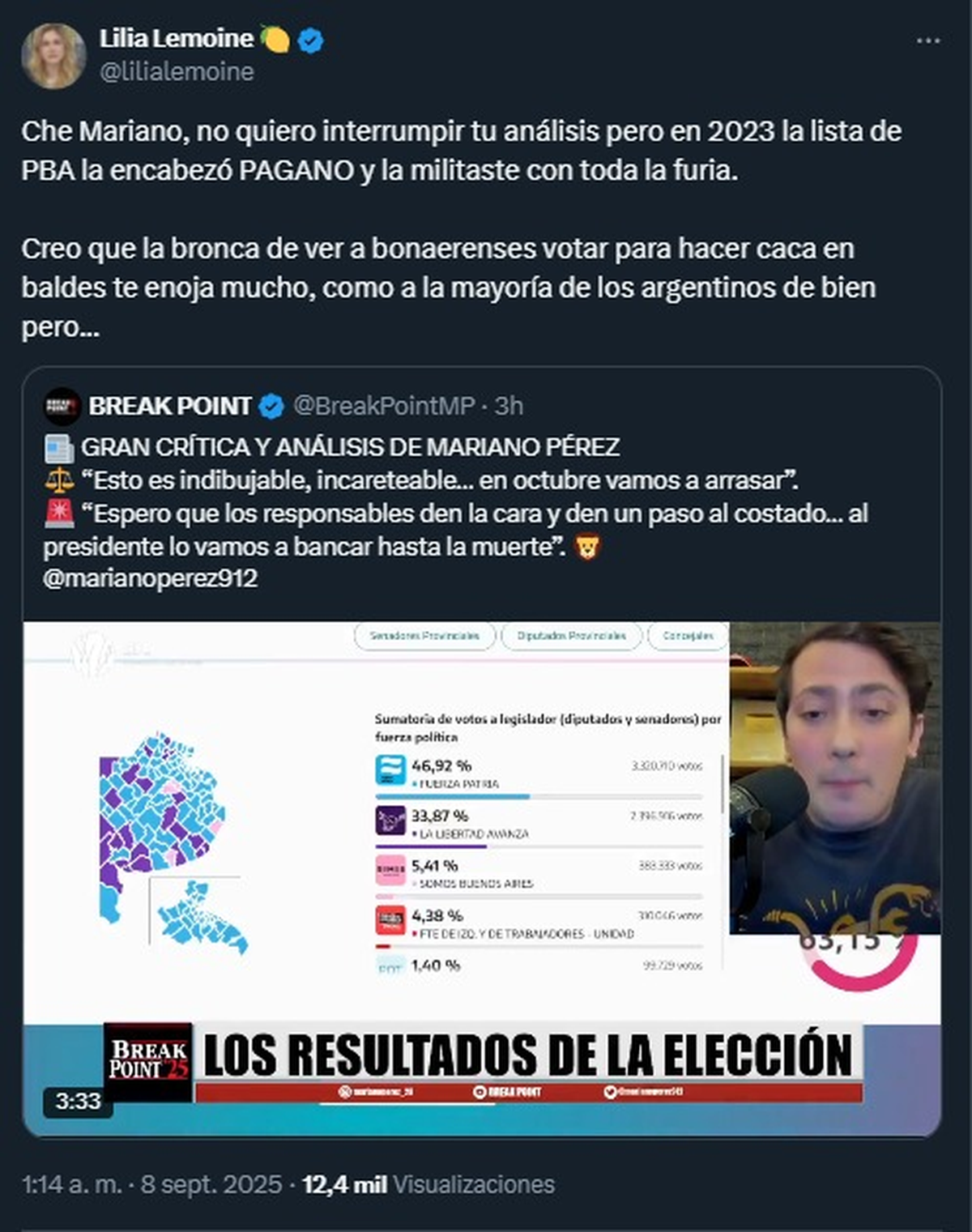 Lilia Lemoine reitera el concepto de defecar en baldes... Lilia Lemoine reitera el concepto de defecar en baldes...