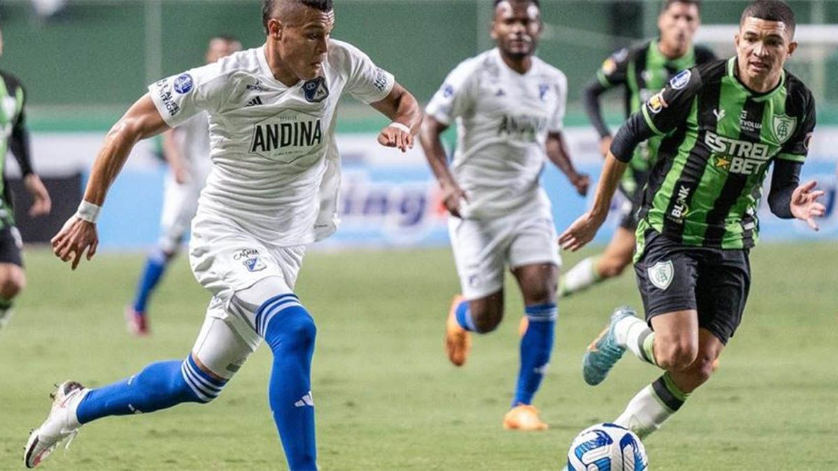 América MG le ganó 2-0 a Millonarios en la Copa Sudamericana.