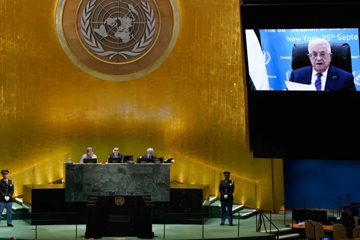 El presidente de la Autoridad Palestina, Mahmud Abbas, habla durante la Asamblea General de las Naciones Unidas | GENTILEZA AFP El presidente de la Autoridad Palestina, Mahmud Abbas, habla durante la Asamblea General de las Naciones Unidas | GENTILEZA AFP