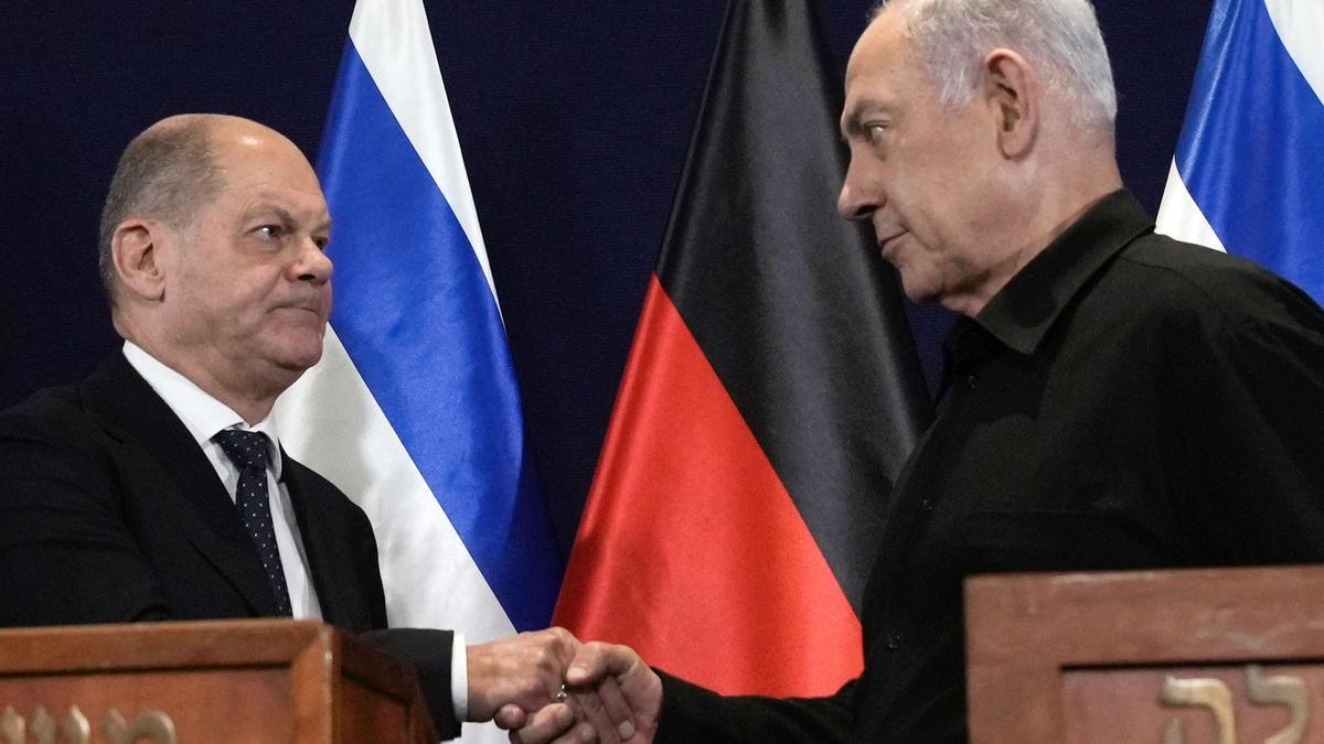 Olaf Scholz y Benjamín Netanyahu. Olaf Scholz y Benjamín Netanyahu.