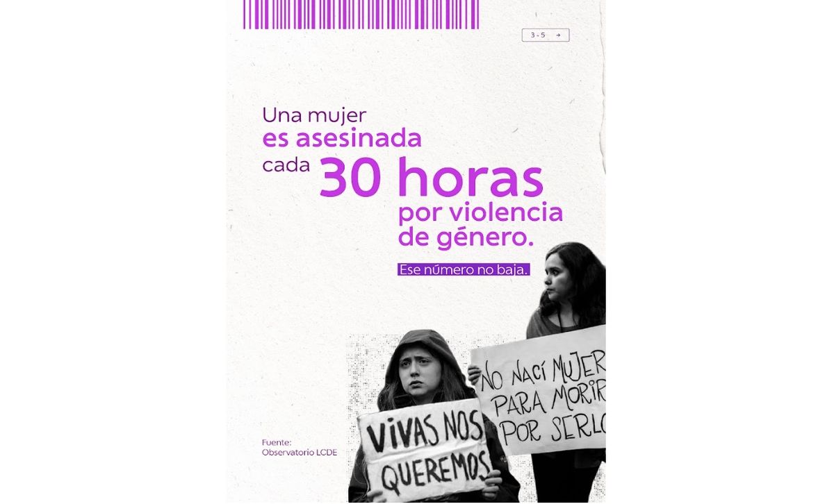 En Argentina una mujer es víctima de fimicidio cada 30 horas. En Argentina una mujer es víctima de fimicidio cada 30 horas.