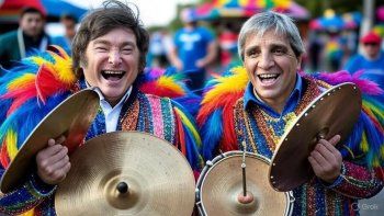 Javier Milei y Luis Caputo haciendo barullo con anuncios para tapar ruido en la city y el mercado. Javier Milei y Luis Caputo haciendo barullo con anuncios para tapar ruido en la city y el mercado.