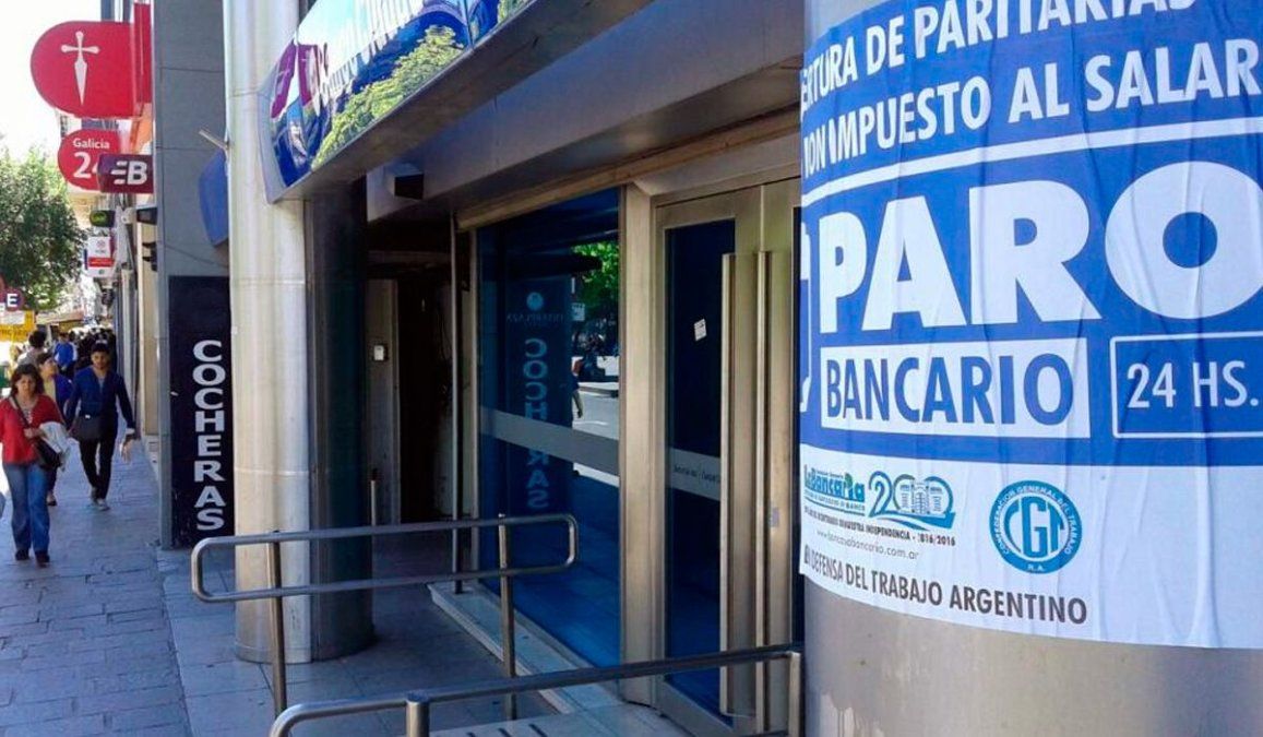 La Asociación Bancaria anuncia fecha de paro.