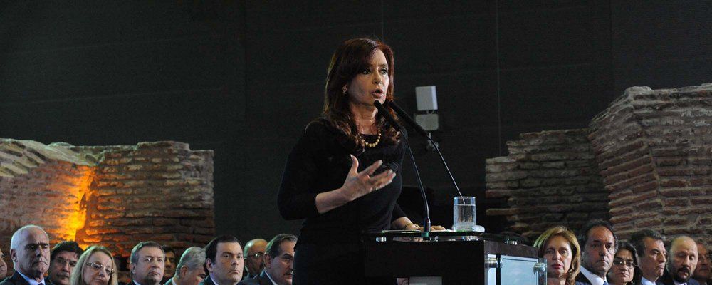 La presidente Cristina Fernández.