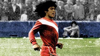 Diego Armando Maradona aquella tarde de 1976. Diego Armando Maradona aquella tarde de 1976.