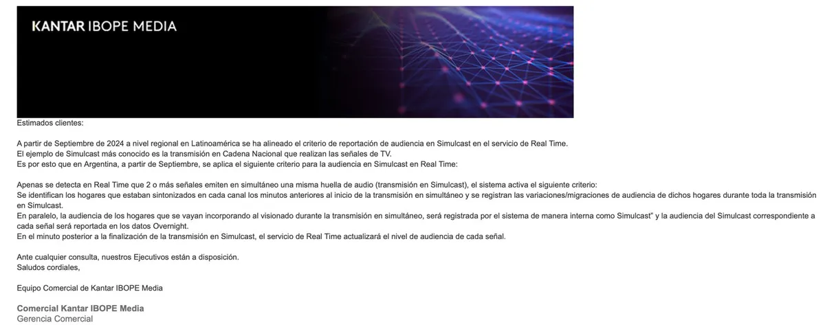 El comunicado de IBOPE anunciando cambios en sus mediciones. El comunicado de IBOPE anunciando cambios en sus mediciones.