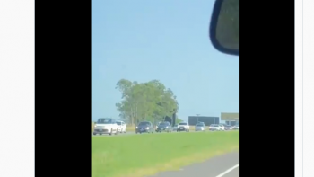 Caos en ruta 2 rumbo a la Costa Atlántica. Caos en ruta 2 rumbo a la Costa Atlántica.