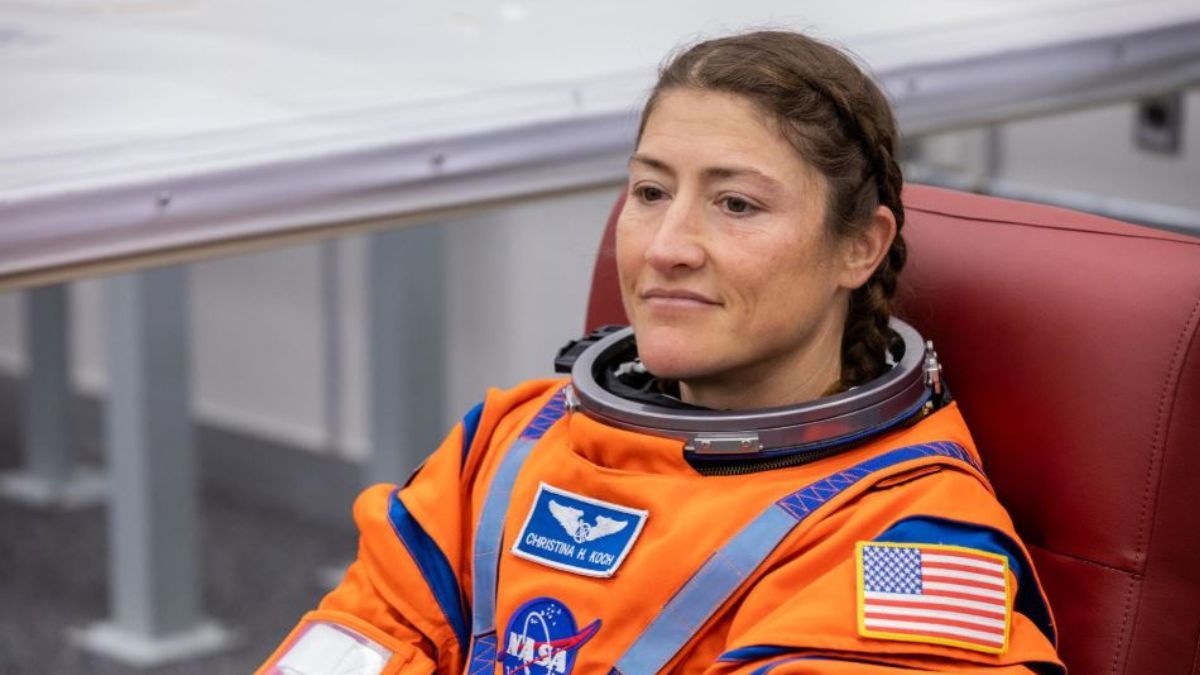 Christina Koch, astronauta de la misión Artemis II. Christina Koch, astronauta de la misión Artemis II.