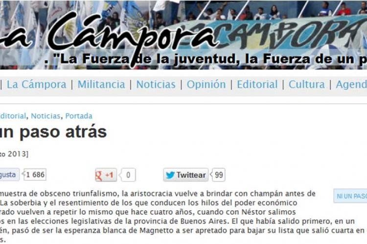 El comunicado de La Cámpora sobre las PASO (Foto: Captura de pantalla)