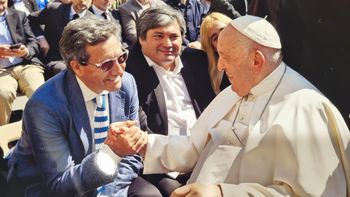 Ceferino Reato con el papa Francisco, ya fallecido. Ceferino Reato con el papa Francisco, ya fallecido.