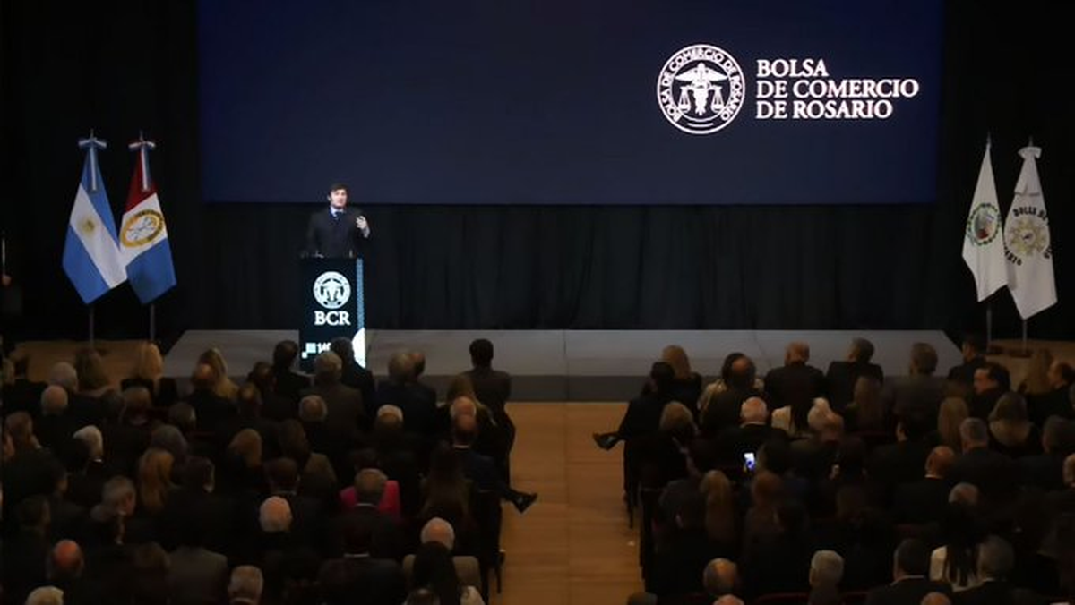 Milei en la Bolsa de Comercio