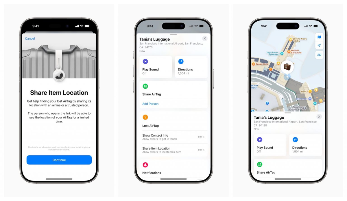 Share Item Location, la nueva funcionalidad de Apple que revolucionará los vuelos Share Item Location, la nueva funcionalidad de Apple que revolucionará los vuelos