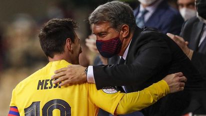 Laporta vio la consagración de Messi pero negó su vuelta
