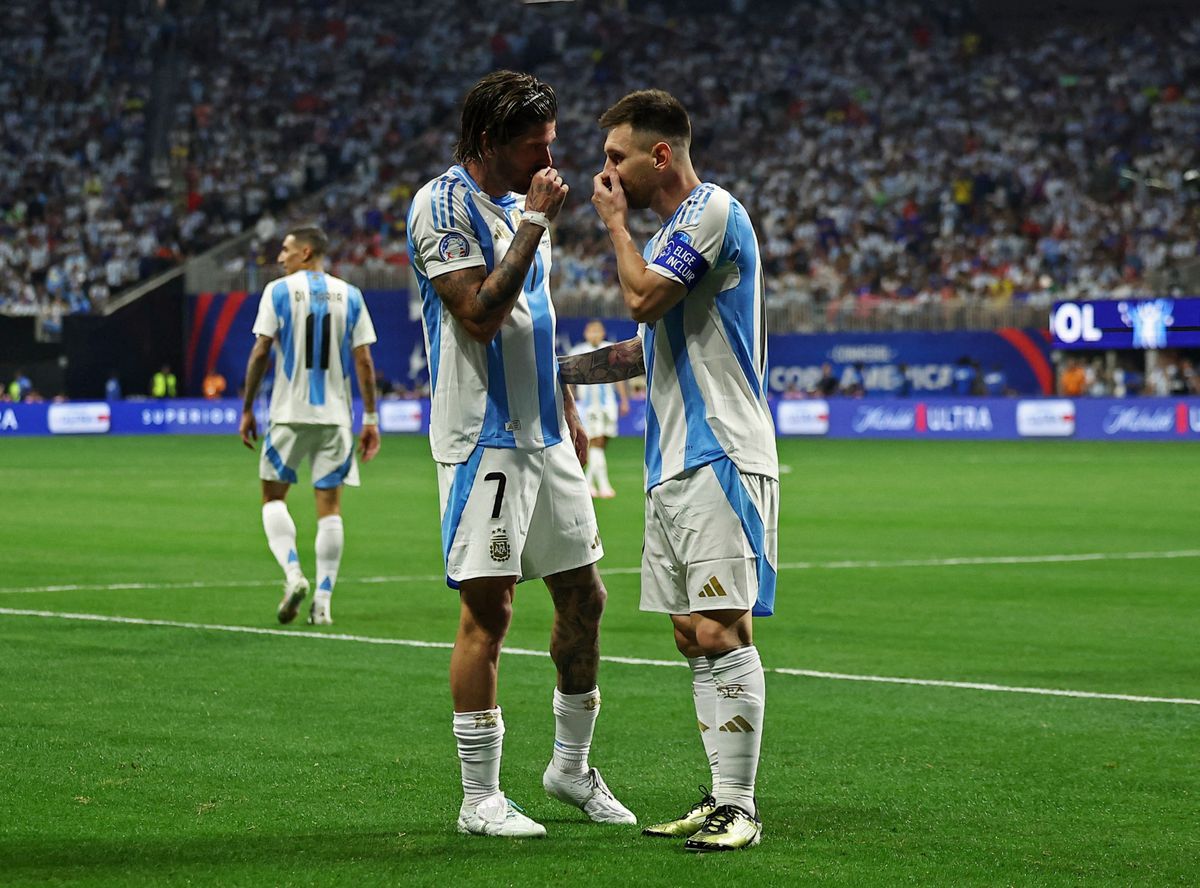 Rodrigo De Paul y Lionel Messi, compinches