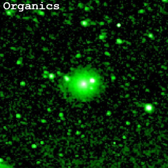 Imagen obtenida por SPHEREx en diciembre del cometa 3I/ATLAS.