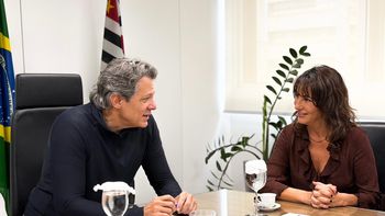 Fernando Haddad, ministro de Economía de Brasil, recibió a Natalia De la Sota