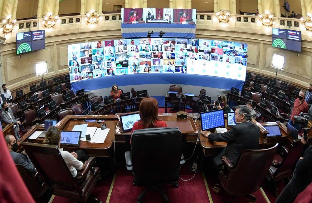Imagen de la prueba que se hizo el 11/05. Foto: Senado.