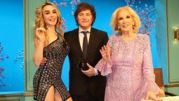 Fátima Flórez y Javier Milei acompañaron a Mirtha Legrand en su regreso a la pantalla de El Trece&nbsp;