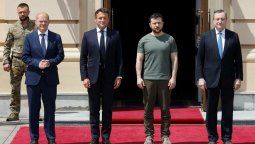 altText(Macron, Scholz y Draghi por el ingreso de Ucrania a la UE)}