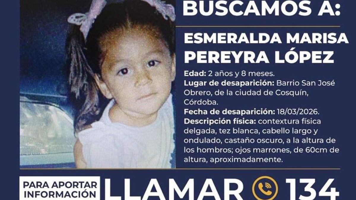 Apareció la menor buscada en Córdoba.&nbsp;