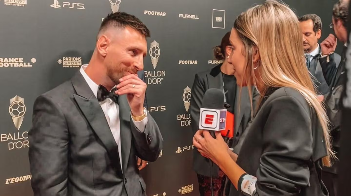 Sofi Martínez y Lionel Messi. Sofi Martínez y Lionel Messi.