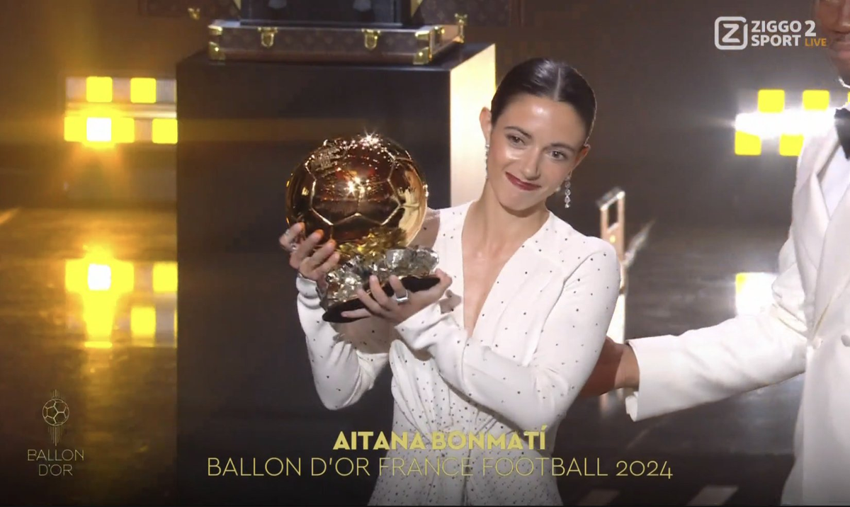Aitana Bonmatí, ganadora del Balón de Oro femenino. Aitana Bonmatí, ganadora del Balón de Oro femenino.