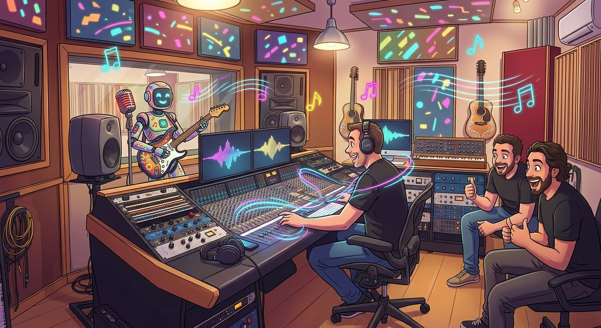 HappyShrimp de Alibaba permite ingresar géneros como rock, pop o música tradicional china y producir pistas vocales e instrumentales sin conocimientos previos.