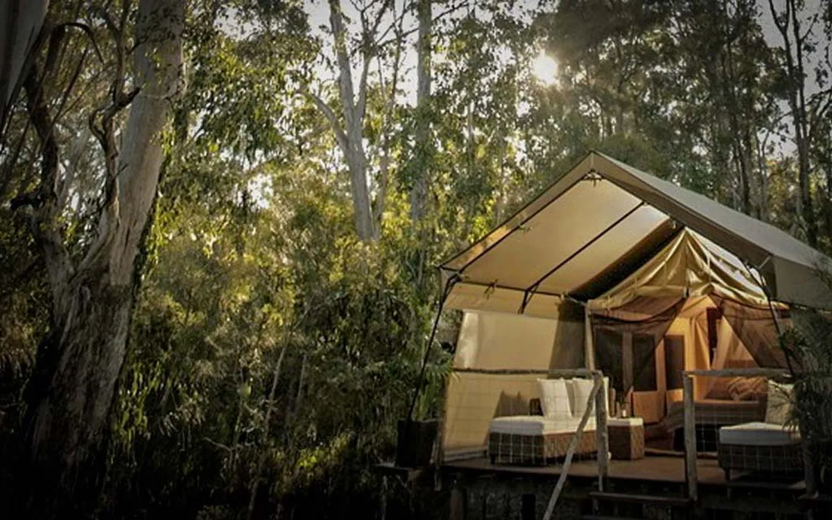 Las carpas se encuentran ubicadas en altura. Una experiencia única para el turismo.