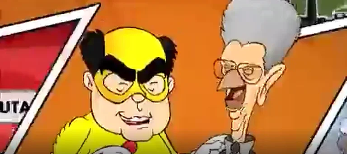 Los "villanos" del c&oacute;mic: Julio Borges y Henry Ramos Allup.