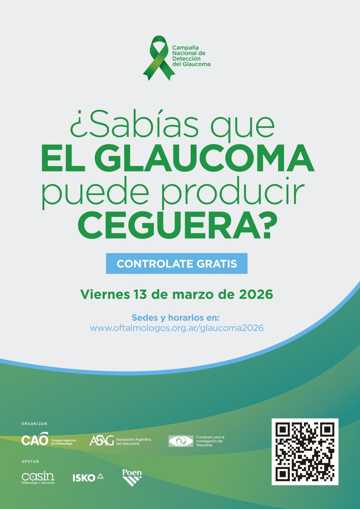 La Campaña Nacional de Detección del Glaucoma se desarrollará este viernes (13/02) en todo el país en el que habrá controles gratuitos y por orden de llegada. La Campaña Nacional de Detección del Glaucoma se desarrollará este viernes (13/02) en todo el país en el que habrá controles gratuitos y por orden de llegada.