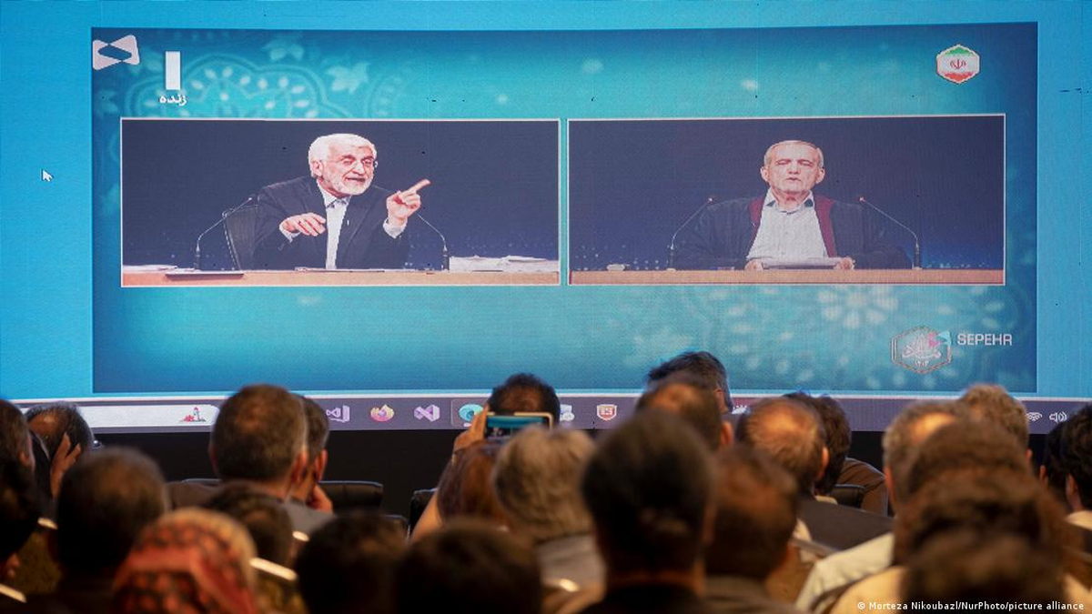 Debate entre Massud Peseshkian y Said Jalili. Imagen: Morteza Nikoubazl/NurPhoto/picture alliance Debate entre Massud Peseshkian y Said Jalili. Imagen: Morteza Nikoubazl/NurPhoto/picture alliance