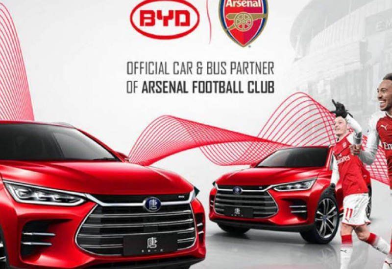 Una marca china de autos eléctricos le propinó una tremenda estafa al club Arsenal de Inglaterra.