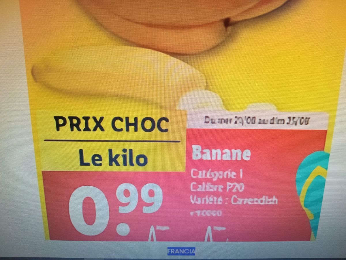 En Francia, la banana ecuatoriana cuesta un euro el kilo