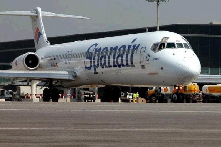 Avión de Spanair: Habrá que cambiarle el isologo y devolverlo...