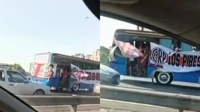 Tragedia: murió un hincha de River tras caerse de un micro