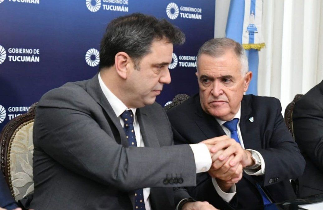 Lisandro Catalán cuando era ministro del Interior, y trataba con su rival territorial, el gobernador de Tucumán, Osvaldo Jaldo.&nbsp;