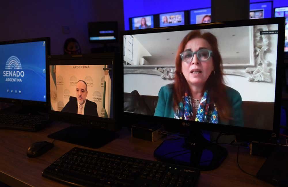 La fiscal Boquín expone ante la Bicameral de Ministerio Público (Foto @SenadoArgentina).