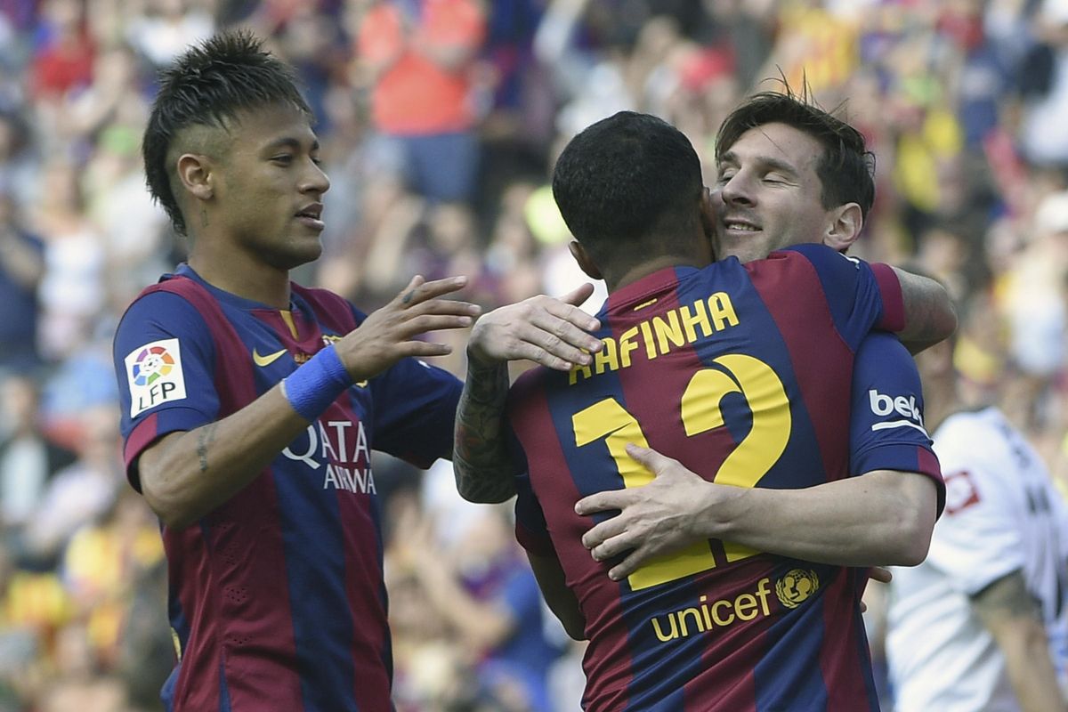 Rafinha, con Leo y Ney Rafinha, con Leo y Ney