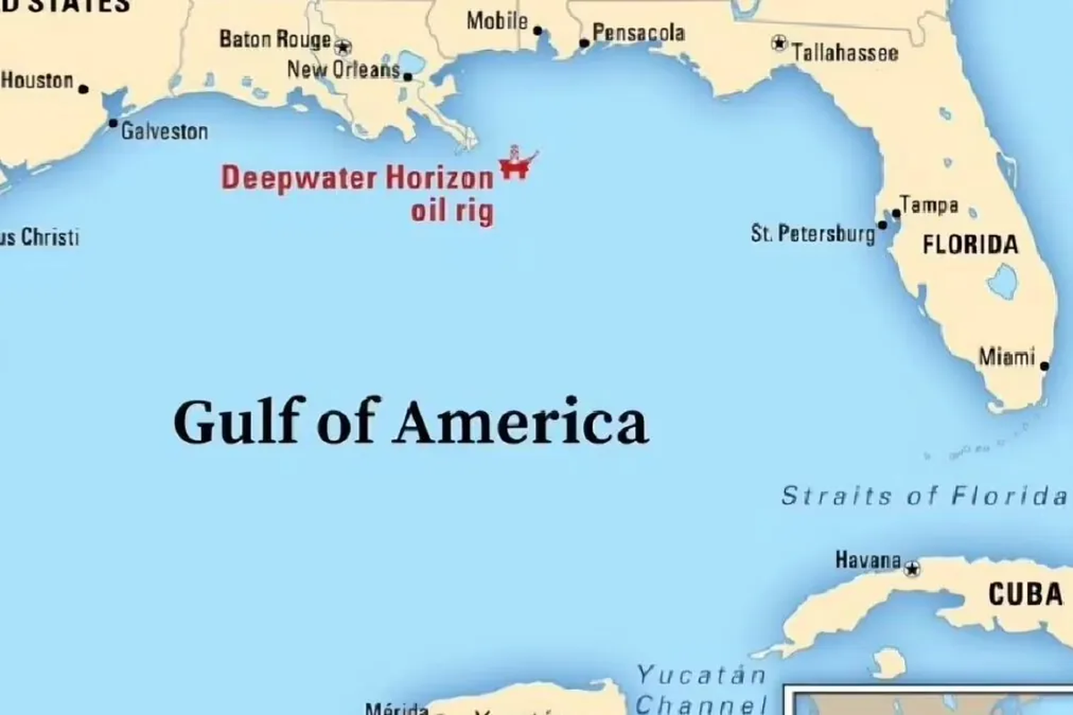 Así aparecerá en Google Maps de USA el Golfo de México. Así aparecerá en Google Maps de USA el Golfo de México.