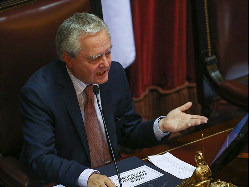 El presidente provisional del Senado, Federico Pinedo.
