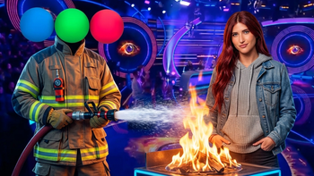 Telefe en modo bombero: Cortaron la transmisión cuando una figura prendió fuego todo