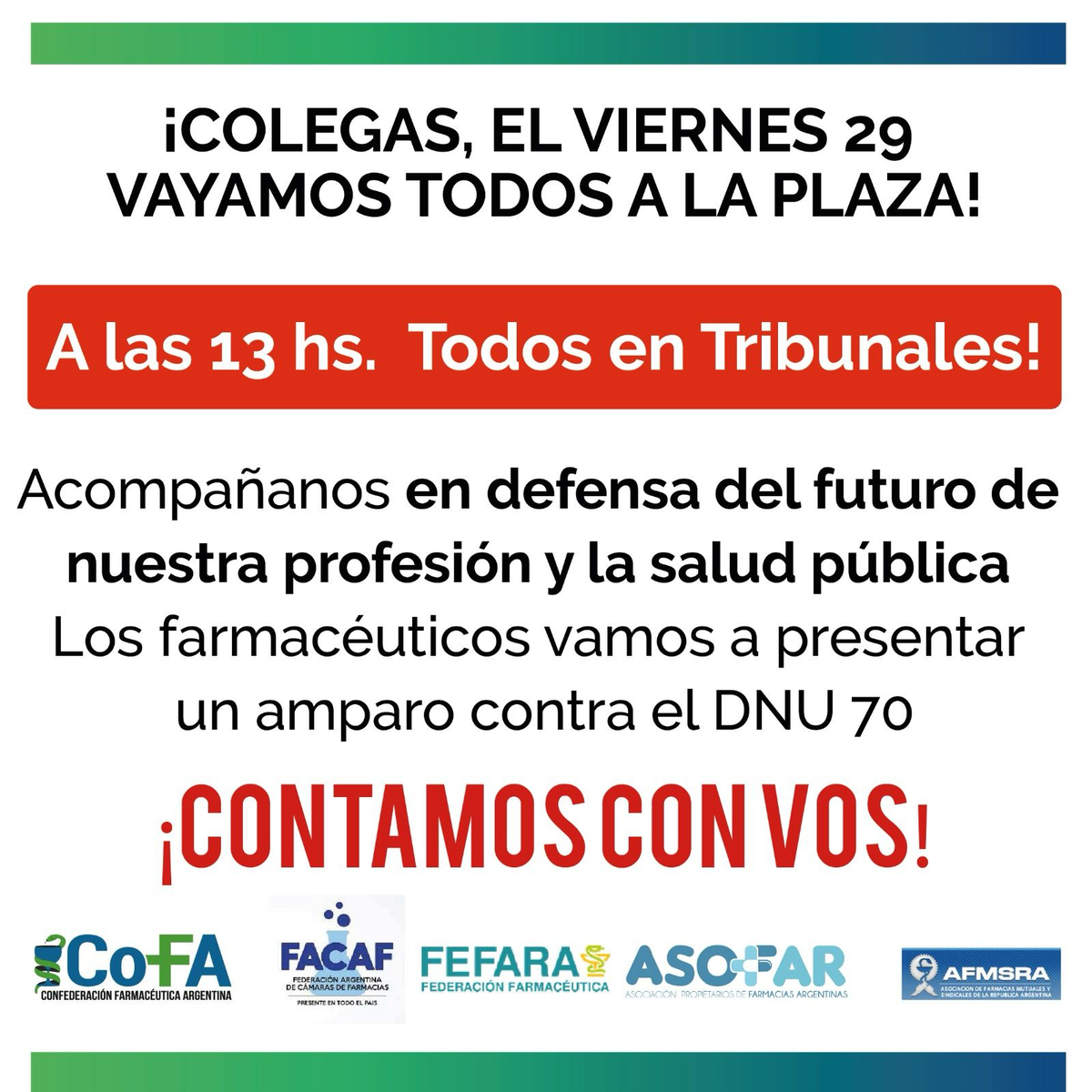 Farmacias de paro, marcha a tribunales y cautelar. Farmacias de paro, marcha a tribunales y cautelar.