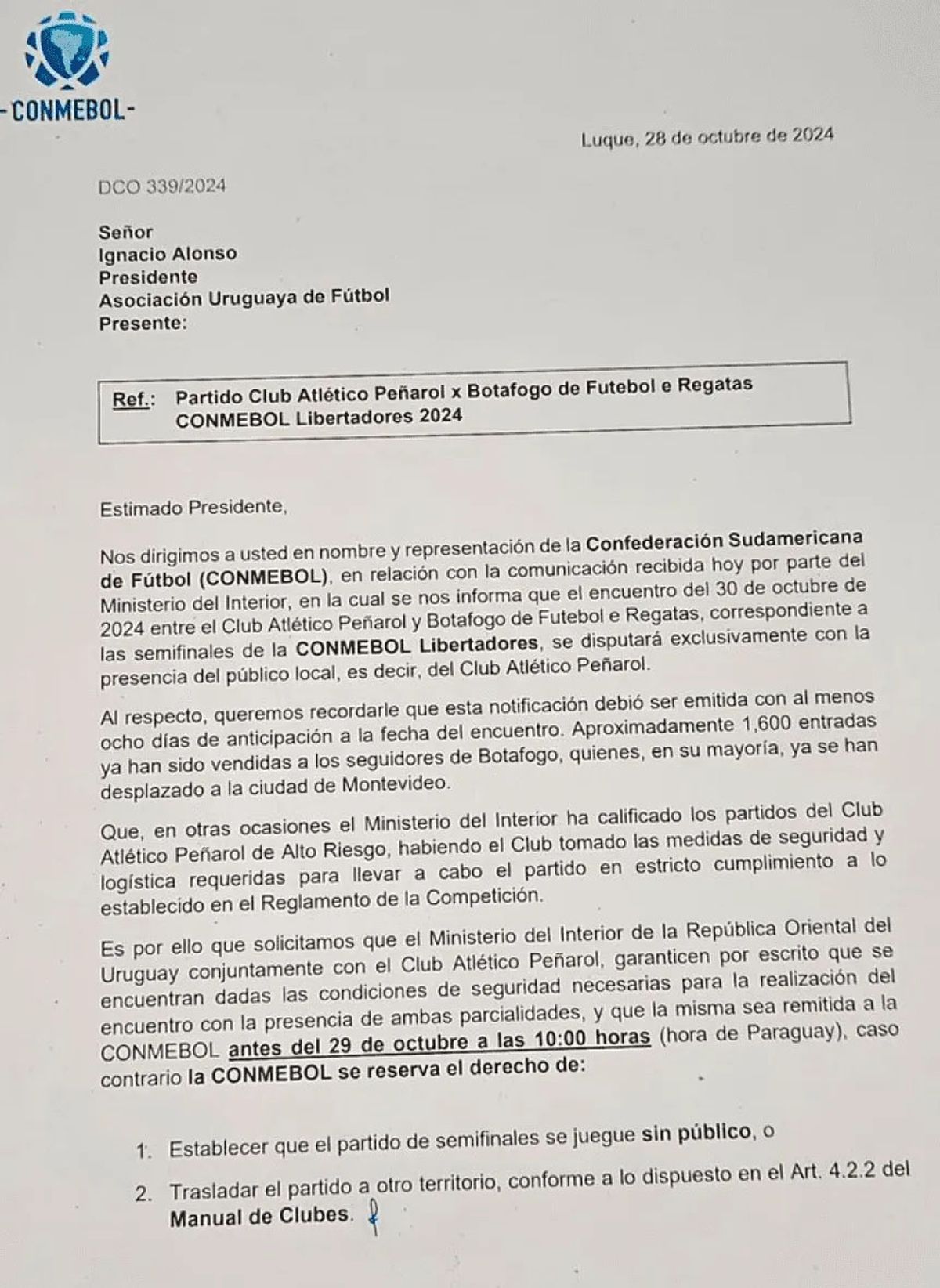 Peñarol de Montevideo, junto a clubes argentinos, podrían presentar una queja ante la Conmebol por la violencia que sufren en Brasil. Peñarol de Montevideo, junto a clubes argentinos, podrían presentar una queja ante la Conmebol por la violencia que sufren en Brasil.