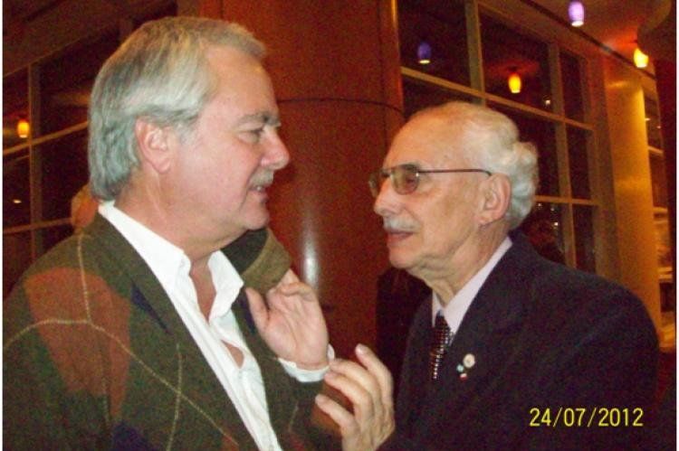 Juan Carlos Priora (der.) y el diputado nacional Federico Pinedo.