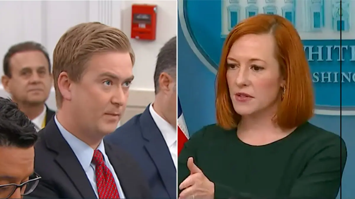 Peter Doocy vs. Jan Psaki, un clásico.