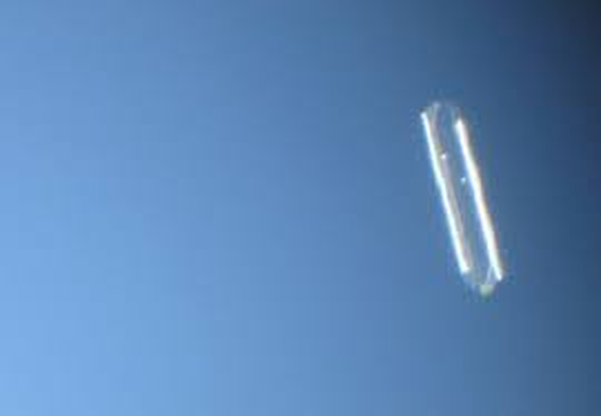 There have been many sightings of cylindrical objects in the skies. 